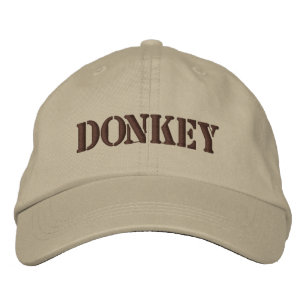 DONKEYS EMBROIDERED HAT