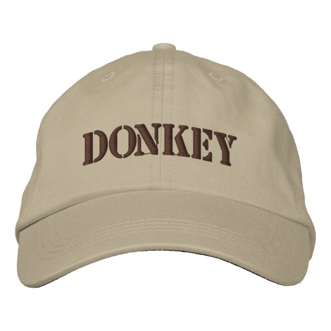 DONKEYS EMBROIDERED HAT (Front)
