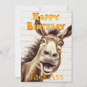Donkey's Funny Birthday Holiday Card