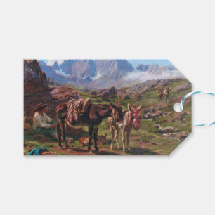 Donkeys in the Pyrenees Mountains (Rosa Bonheur) Gift Tags