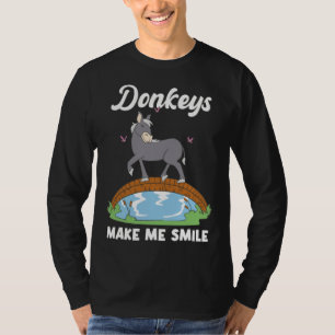 Donkeys Make me Smile Donkey Mini Horse T-Shirt