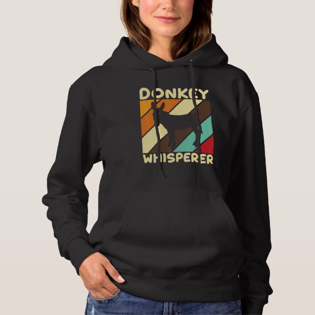 Donkeys Whisperer Donkey Versteher Long Ear Donkey Hoodie (Front)