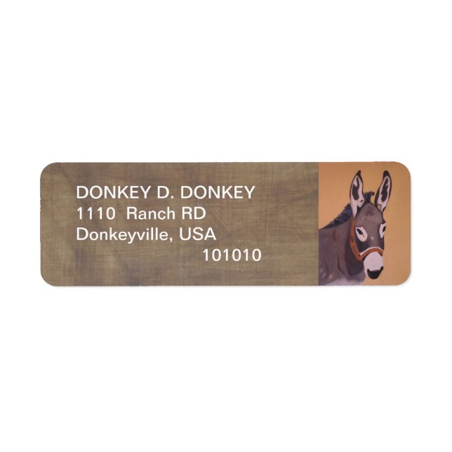 Donkeyville Address labels (Front)
