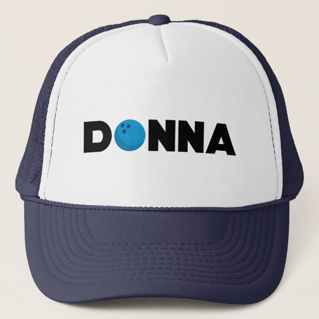Donna bowling trucker hat (Front)
