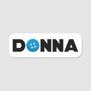 Donna button name tag