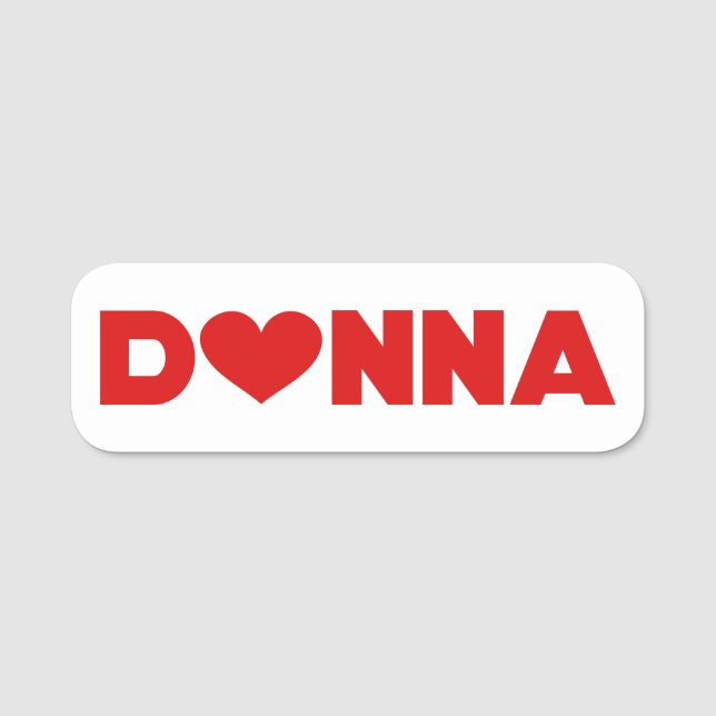 Donna Love Name Tag (Front)