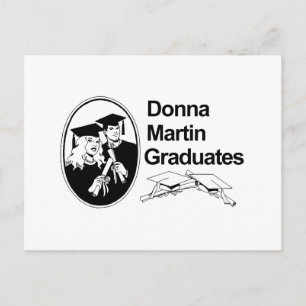 DONNA MARTIN GRADUATES ANNOUNCEMENT POSTCARD