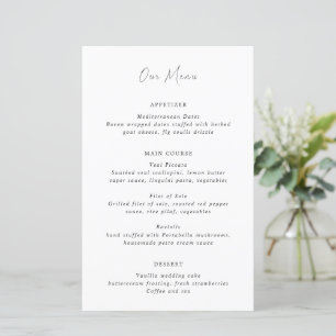 Donna Modern Wedding Menu