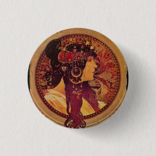 Donna Orechini with Red Hair 3 Cm Round Badge