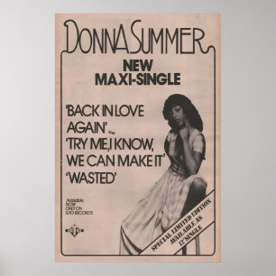 DONNA SUMMER Poster - 1978 original NME - Back in