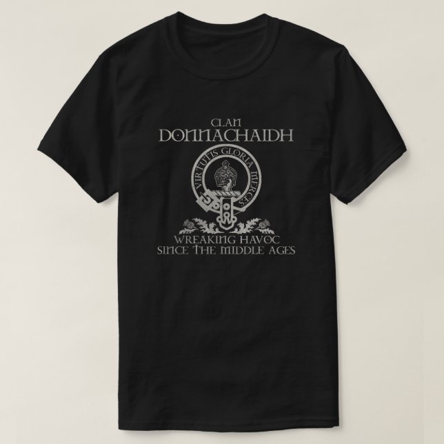 Donnachaidh Clan crest Scottish surname tartan Thi T-Shirt (Design Front)