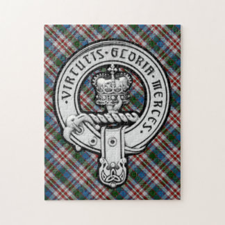Donnachaidh (Robertson) Dress Hunting tartan Crest Jigsaw Puzzle
