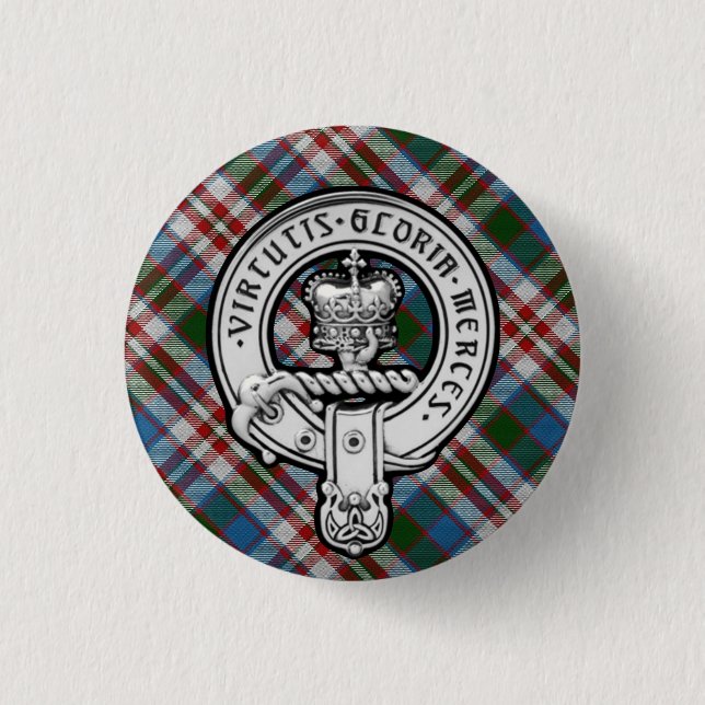 Donnachaidh (Robertson) Dress tartan Crest Badge (Front)