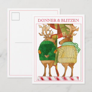 DONNER BLITZEN Postcard