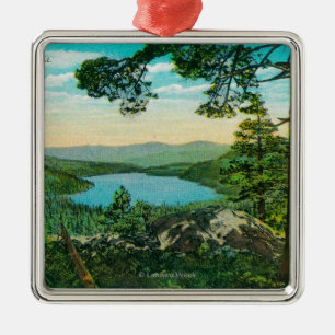 Donner Lake, California from Ridge Metal Tree Decoration