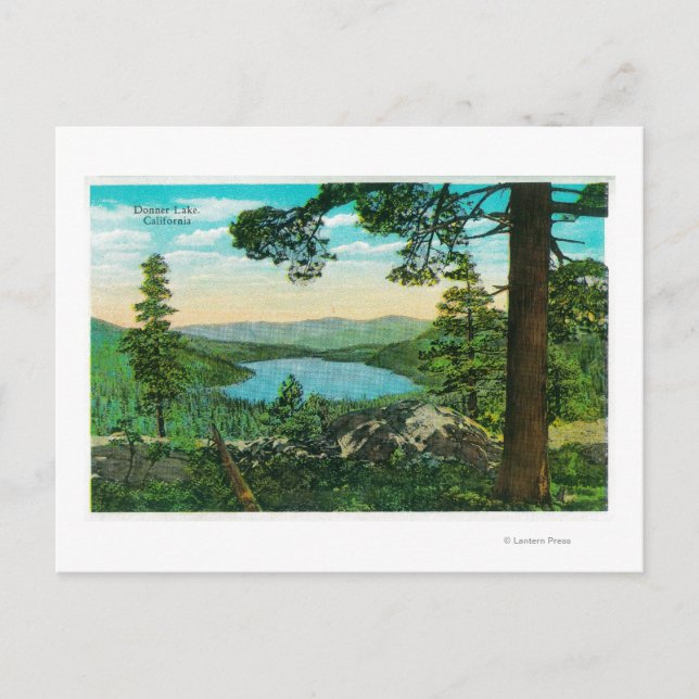 Donner Lake, California from Ridge Postcard (Front)