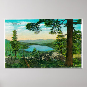 Donner Lake, California from Ridge Poster