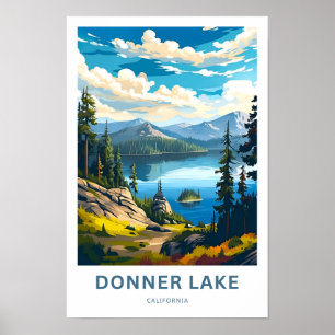Donner Lake California Travel Print