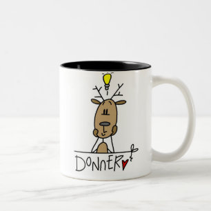 Donner Reindeer Christmas T-shirts and Gifts Two-Tone Coffee Mug
