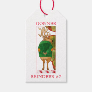 DONNER REINDEER Gift Tags