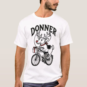 Donner The Reindeer Riding a Bike T-Shirt