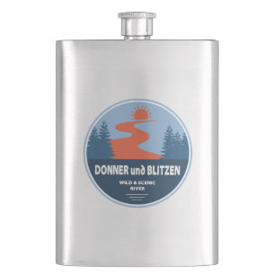 Donner und Blitzen Wild and Scenic River Oregon Hip Flask