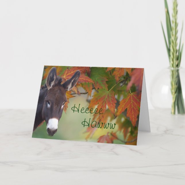 Donnie Donkey hee-haw birthday- customise Card (Front)