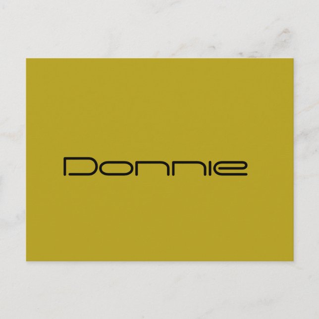 Donnie,Orphan Black chracter,geometric font Postcard (Front)