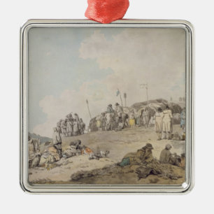 Donnybrook Fair, 1782 (pen, ink and w/c on paper) Metal Tree Decoration