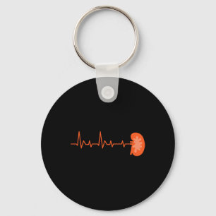 Donor - Ekg Heartbeat Organ Kidney Disease Awarene Key Ring
