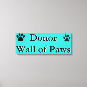 Donor Wall of Paws Canvas Print