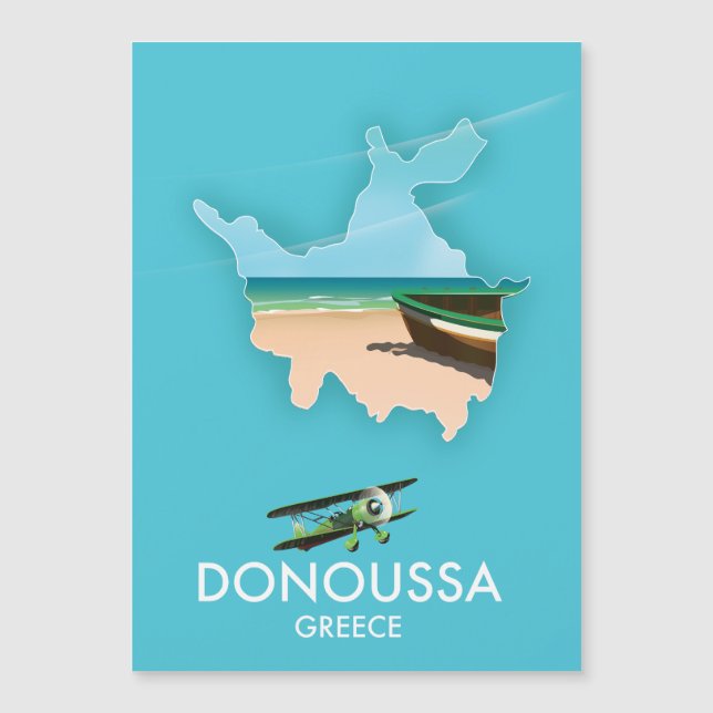 Donoussa Greece travel map (Front)