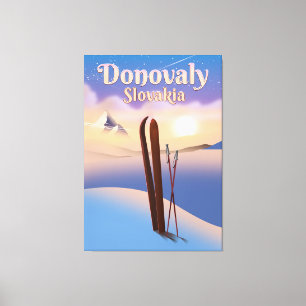 Donovaly Slovakia Ski poster. Canvas Print