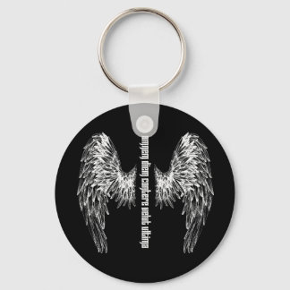 Donovan's tattoo basic black button key chain