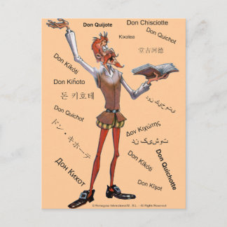 DONQUIXOTE IN TRANSLATION - 400 YEARS - Cervantes Postcard