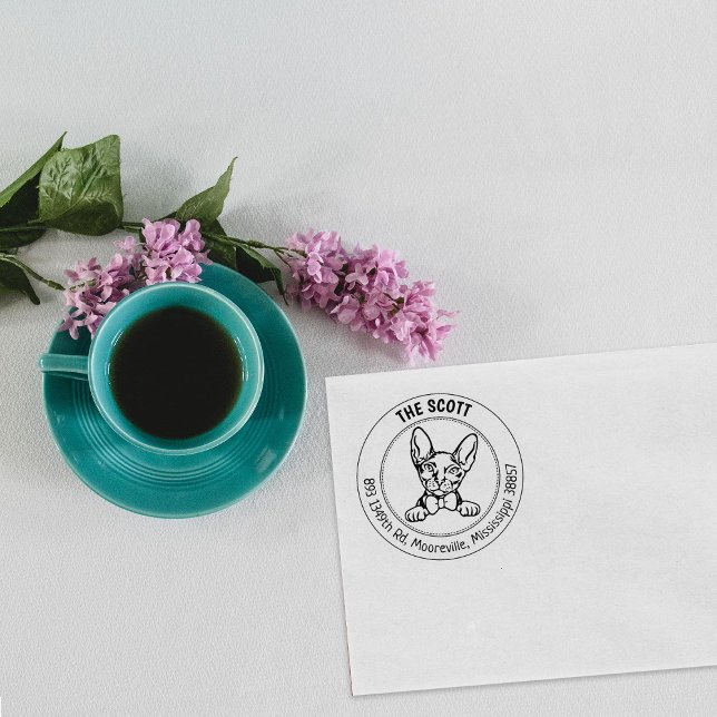 Donskoy Cat  Return Address  Rubber Stamp (Creator Uploaded)