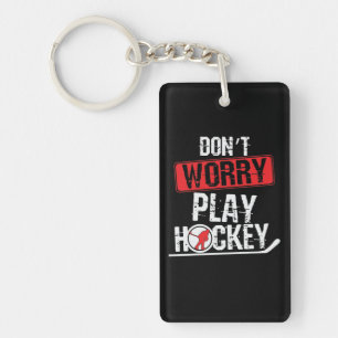 Don't adjust play Ice hockey Key Ring
