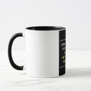 Don't aim for perfection - Quote Teacup Mug