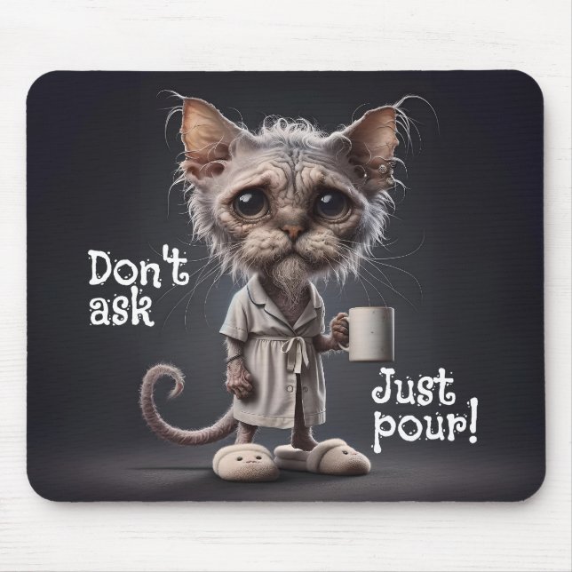 Don't Ask, Just Pour! Mouse Pad (Front)