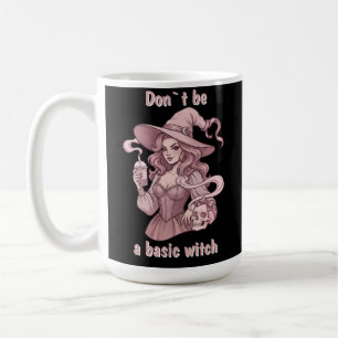 Don't Be A Basic Witch - Sassy Boba Tea & Skull Coffee Mug