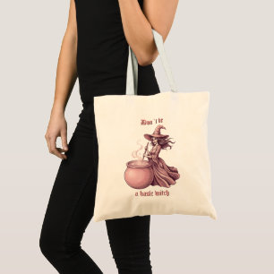 Don't Be A Basic Witch Sassy Vintage Pink Potion Tote Bag