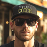 Don't be a Chooch Funny East Coast Italian Embroidered Hat<br><div class="desc">The black baseball cap with embroidered "Don't be a" in grey and "Chooch" in vibrant green is a humourous and culturally significant accessory for East Coast Italians. "Chooch" is a playful term in the Italian-American lexicon, referring to someone who's a bit foolish or clueless. This cap, when gifted, not only...</div>