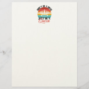 Don't Be A Drag Letterhead