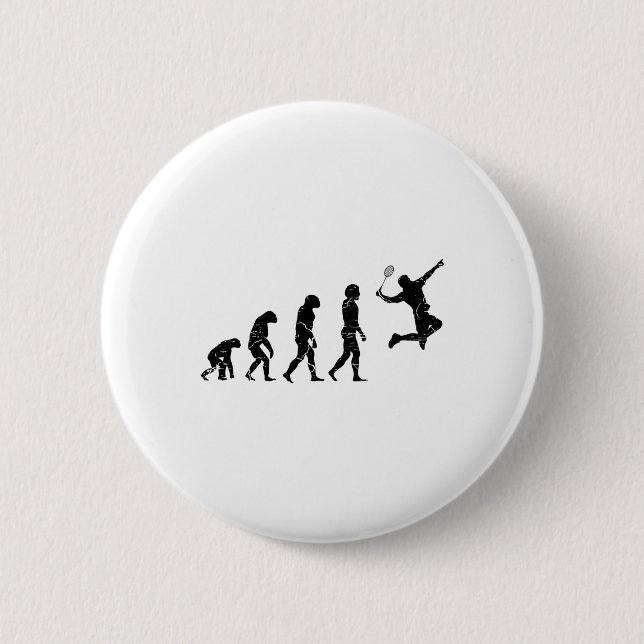Don't Be A Net Picker Badminton Player Shuttle Rac 6 Cm Round Badge (Front)