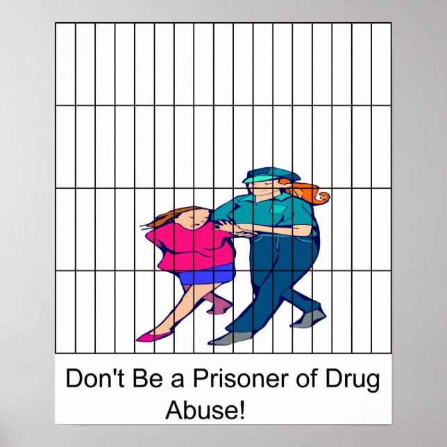 Don't be a prisoner of Drug Abuse Poster (Front)