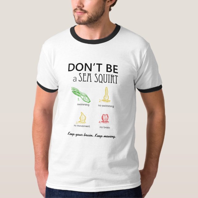 Don't Be A Sea Squirt | 4-Square Colour Images T-Shirt (Front)