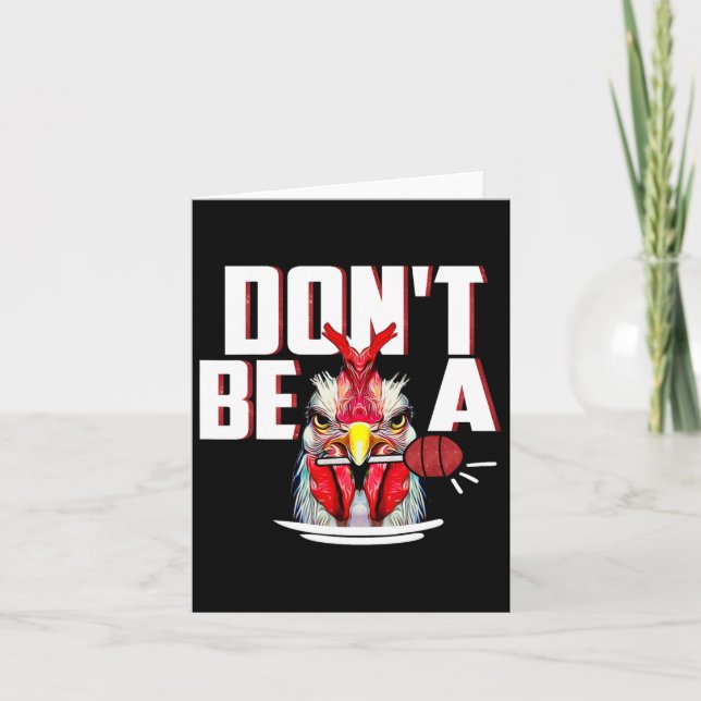 Dont Be A Sucker Rooster Lollipop Funny Fathers Da Card (Front)