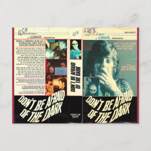 DON'T BE AFRAID OF THE DARK RETRO VHS POSTCARD