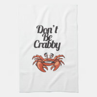 "Don't Be Crabby" Typography with Cute Crab