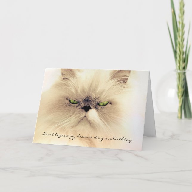 Don't Be Grumpy Cat Birthday Card (Front)